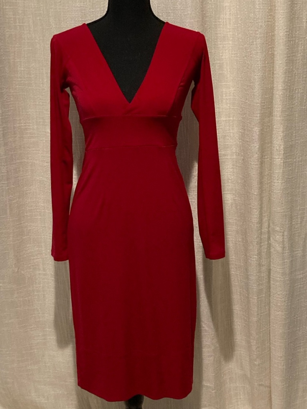 ♥️Gorgeous • Moda International • Red• 3/4 Long Sleeve Dress ♥️